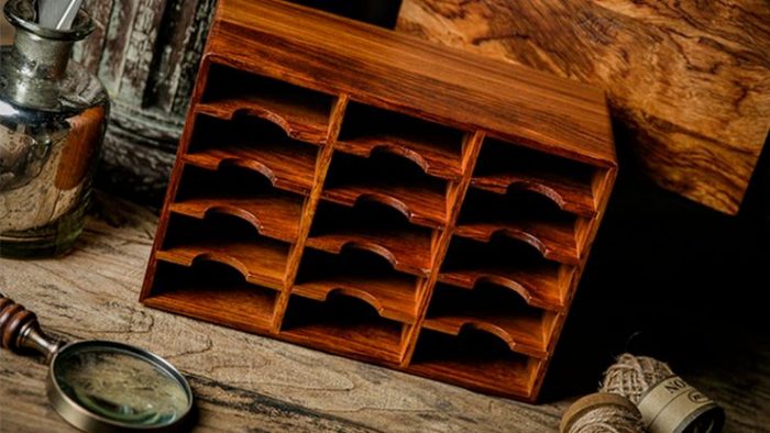 로즈우드 우든 카드 캐비닛<br/>Rosewood Wooden Card Cabinet by TCC - 이미지 4