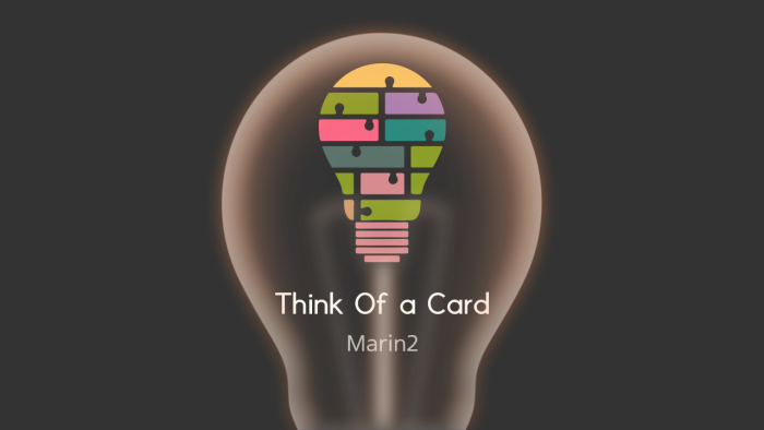 [가격 인하!] <b>씽크 오브 어 카드</b> <br/>(Think Of a Card by Marin2)
