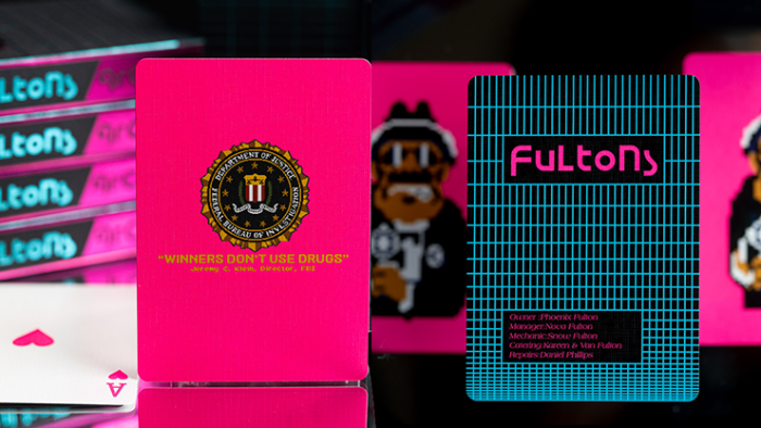 <b>풀톤 아케이드 트론 에디션 핑크 앤 블루 포일 덱</b> <br/>(FULTONS Arcade TRON Edition Pink and Blue Foil Playing Cards) - 이미지 4
