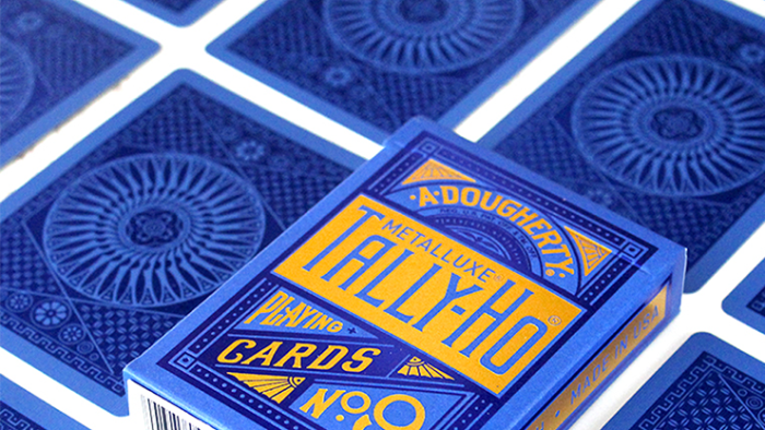 Tally Ho Blue (Circle) MetalLuxe Playing Cards by US Playing Cards - 이미지 3