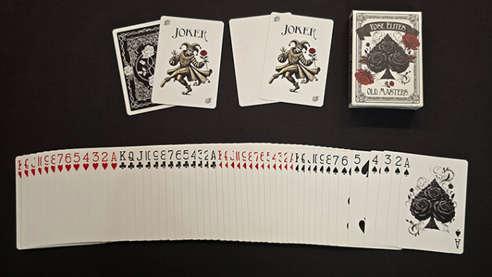 Rose Elites - Old Masters (Black) Playing Cards - 이미지 4