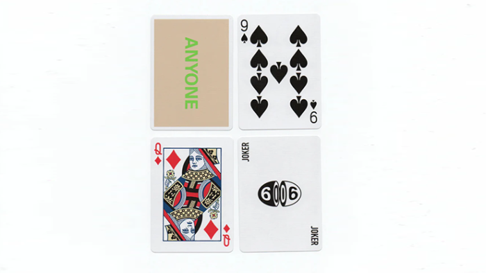 Beige/Green Cap Logo ANYONE Playing Cards - 이미지 3