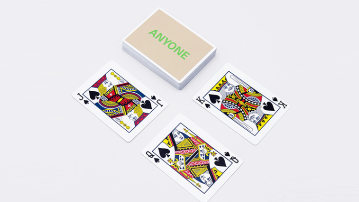 Beige/Green Cap Logo ANYONE Playing Cards - 이미지 4